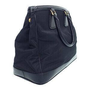 Prada tote bag Leather Tessuto shopping Saffiano Nylon Black